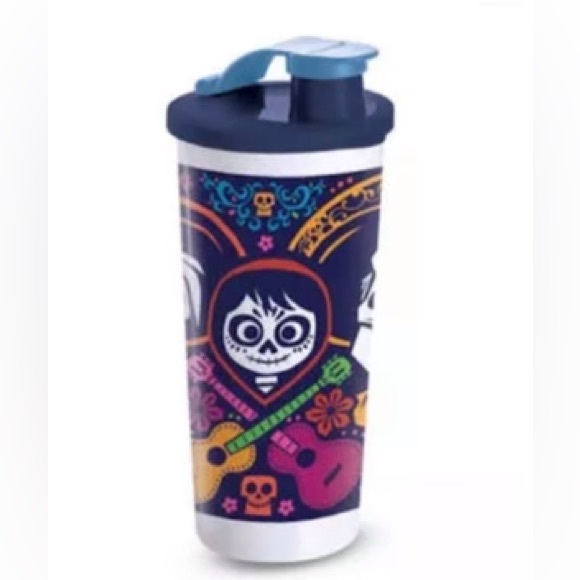 Tupperware 16 Oz Tumbler Disney  Coco Desing  Flip Top Seal Lid - Picture 2 of 4